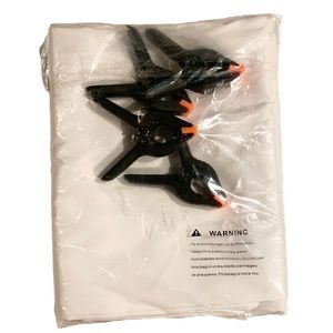 GFCC 8ft x 10ft White Backdrop w/ 4 Clamps